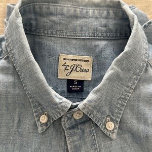 J. Crew Short Sleeve Button Down - Slim, S in Chambray